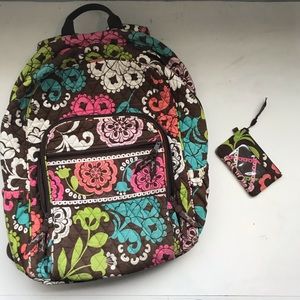 Vera Bradley Backpack and ID Case